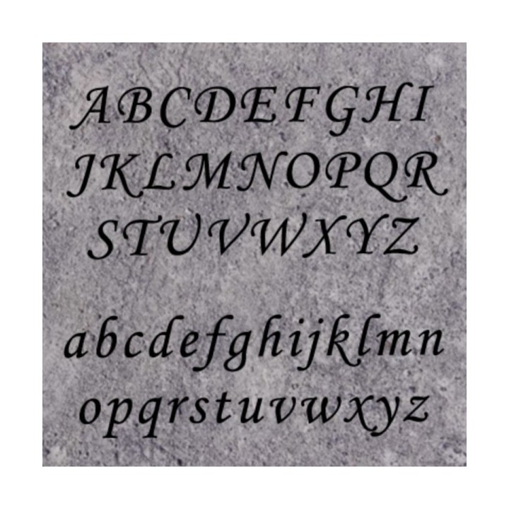 Nom de maison en caractères Corsiva de 120 à 230 mm épaisseur 6 mm