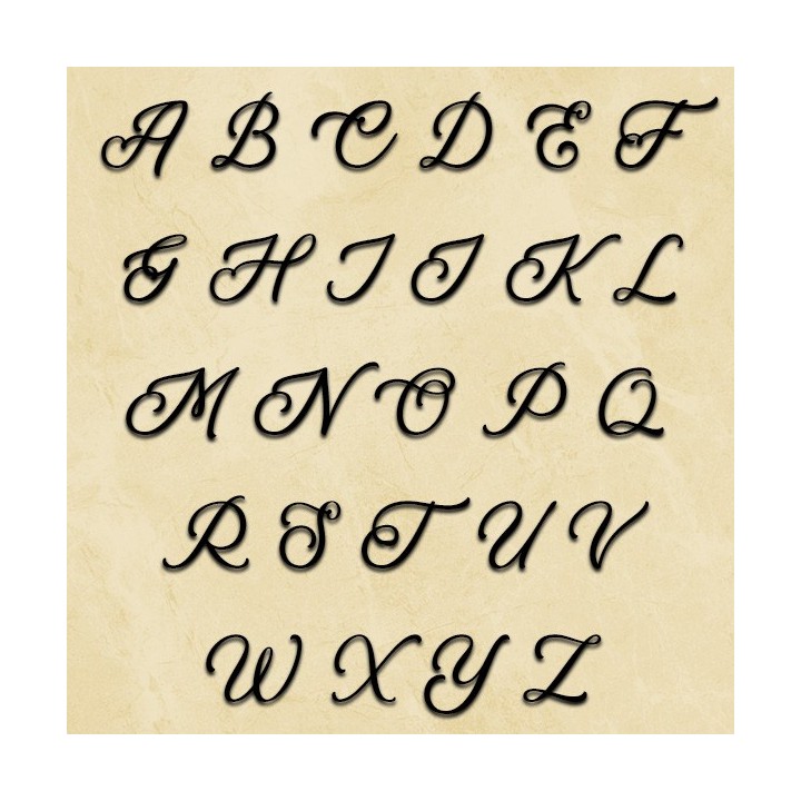 Caractères majuscules Kaluna Script 120 à 170 mm 6 mm d'épaisseur