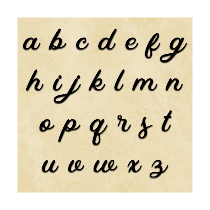 Caractères minuscules Kaluna Script 120 à 170 mm 6 mm d'épaisseur