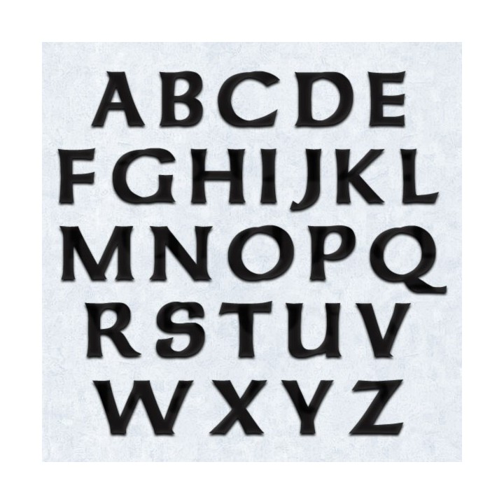 Caractères majuscules Celtic avec lettres hauteur 120 mm à 280 mm 6 mm d'épaisseur