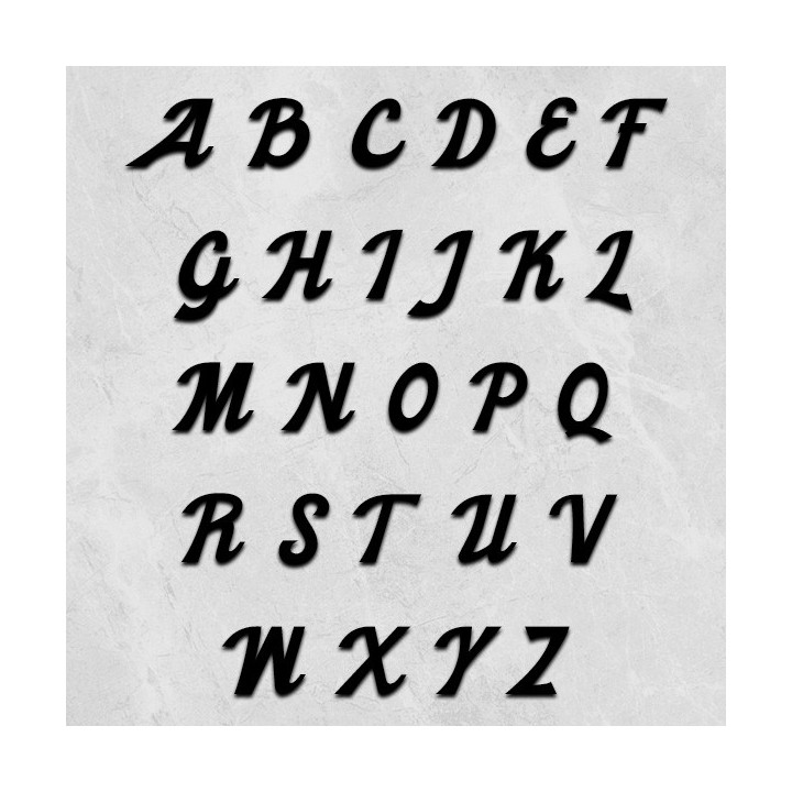 Caractères majuscules Khadija lettres de 120 à 170 mm 6 mm d'épaisseur