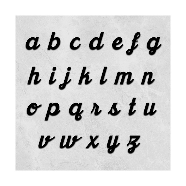 Caractères minuscules Khadija lettres de 120 à 170 mm 6 mm d'épaisseur