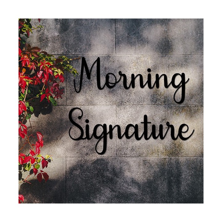 Caractères Morning Signature pour donner un nom à votre maison 120x60 mm 6 mm d'épaisseur