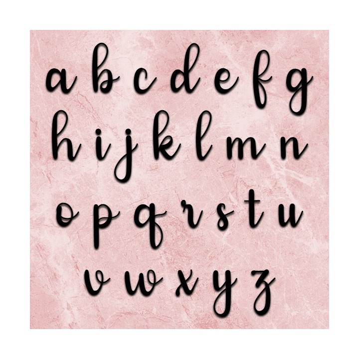 Caractères minuscules Morning Signature pour donner un nom à votre maison 120x60 mm 6 mm d'épaisseur