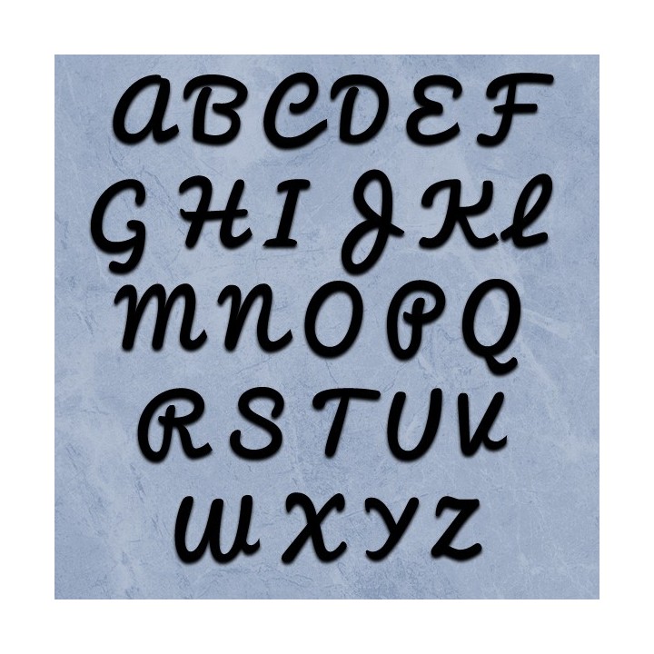 Caractères majuscules Pacifico avec des lettres hauteur 120 ou 130 mm 6 mm d'épaisseur