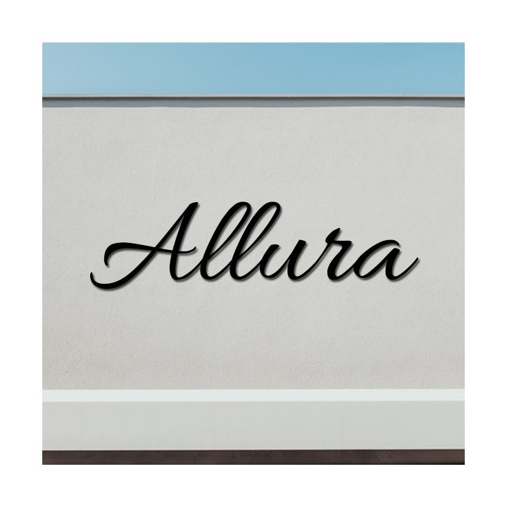 Lettres en caractères Allura 120x55 à 170x82 mm 6 mm d'épaisseur
