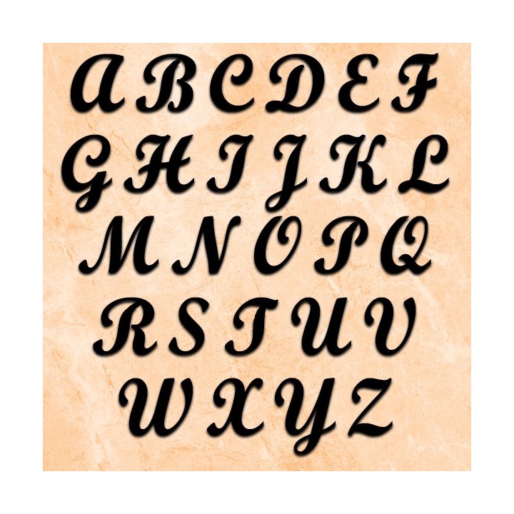 Caractères majuscules Script MT avec des lettres 120 à 200 mm 6 mm d'épaisseur