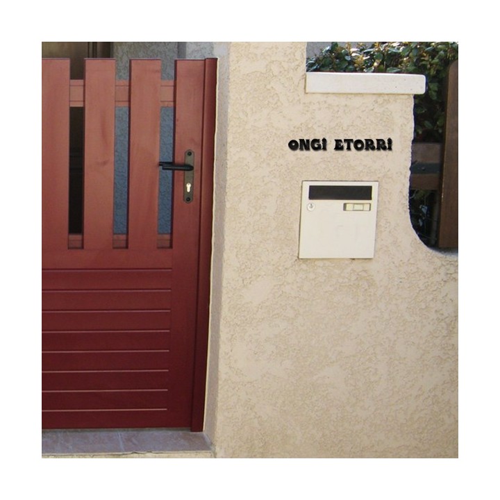 Caractères Vasqua Basque pour vos noms de maison ou commerce 6 mm d'épaisseur