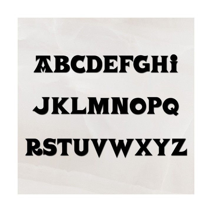 Caractères Vasqua Basque pour vos noms de maison ou commerce 6 mm d'épaisseur