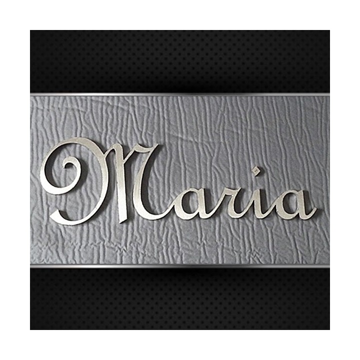 Caractères French Script en acier inox pour vos noms de maison ou de commerce 2 mm d'épaisseur