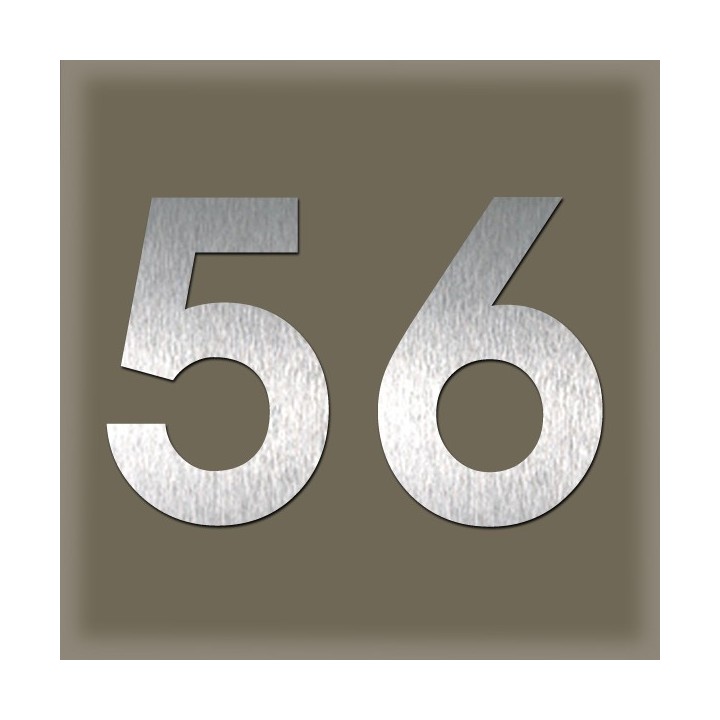 Élégants et modernes chiffres en acier inoxydable brossé hauteur 120 mm