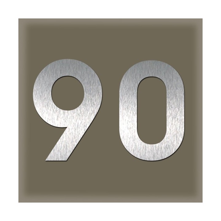 Élégants et modernes chiffres en acier inoxydable brossé hauteur 120 mm