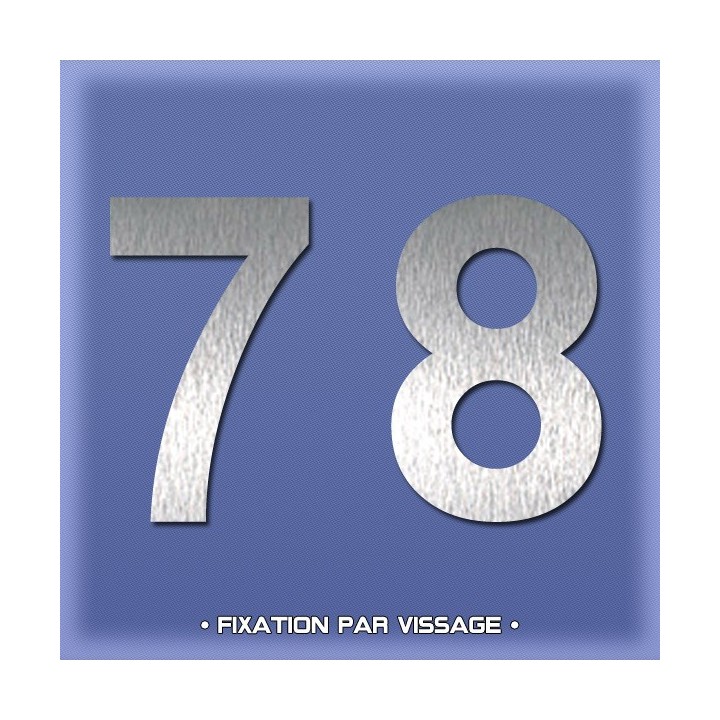 Numéros de rues ou de portes, chiffres en acier inoxydable hauteur 150 mm • à visser