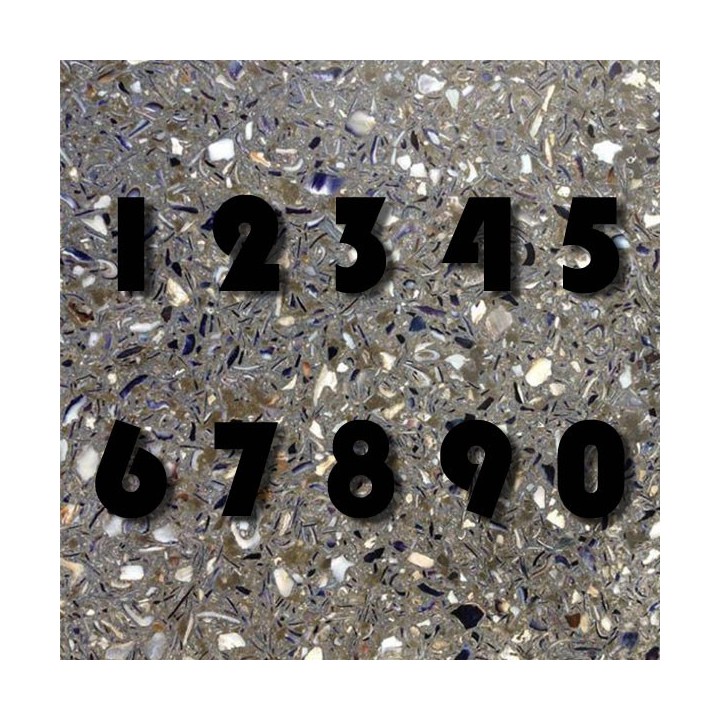 Chiffres en fer forgé pour numéros de rue ou de porte • Bauhaus 120 mm à 330 mm 6 mm d'épaisseur