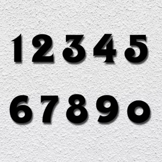 Chiffres en fer forgé pour numéros de porte en caractères Vasca Basque 120 mm à 330 mm 6 mm d'épaisseur