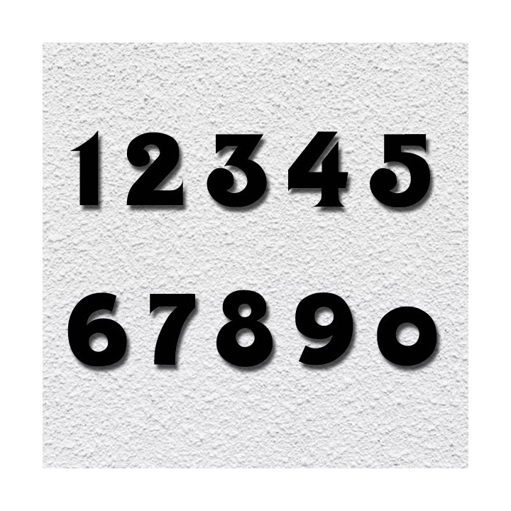 Chiffres en fer forgé pour numéros de porte en caractères Vasca Basque 120 mm à 330 mm 6 mm d'épaisseur