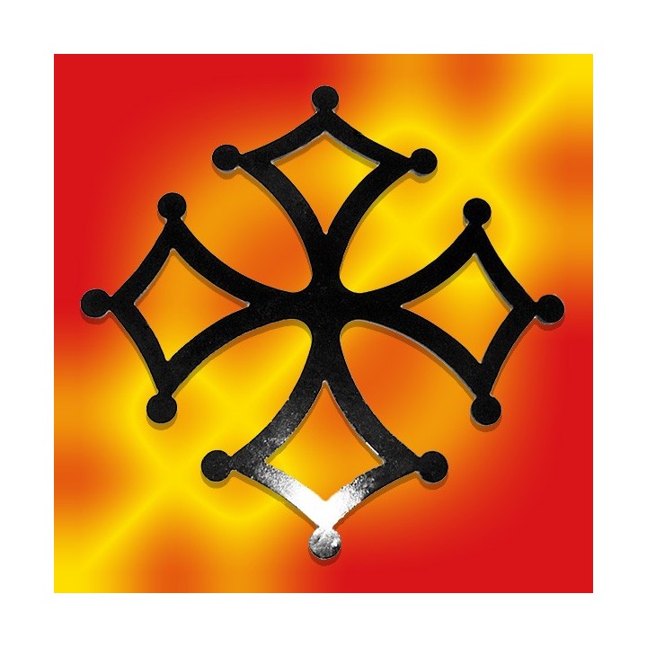 Croix Occitane en acier hauteur 250 mm, 350 mm ou 500 mm 6 mm d'épaisseur