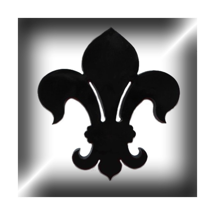 Fleur de Lys ouvragée en fer hauteur 250 mm à 500 mm 6 mm d'épaisseur