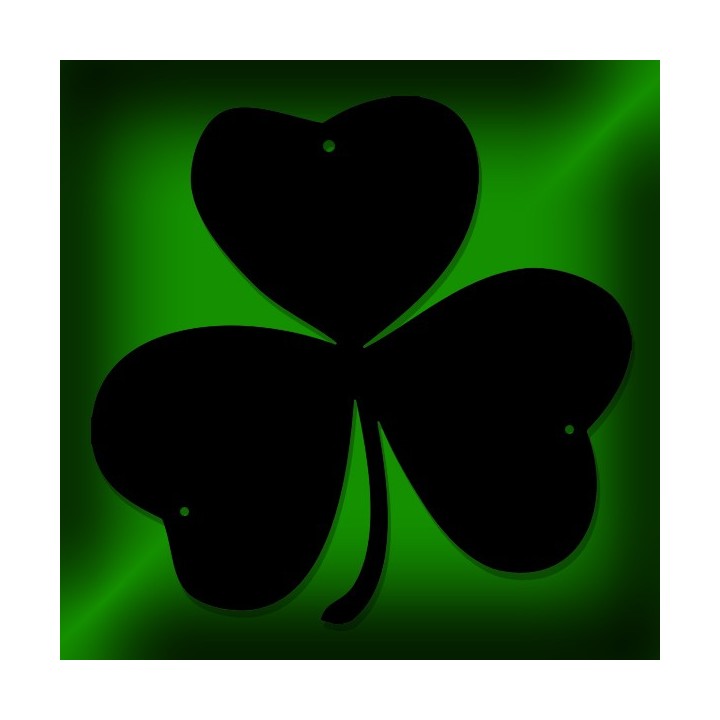 Le trèfle, prestigieux symbole irlandais, en fer hauteur 240 mm à 480 mm 6 mm d'épaisseur