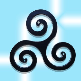 Triskel, magnifique symbole régional en fer hauteur 250 mm, 350 mm ou 500 mm 6 mm d'épaisseur