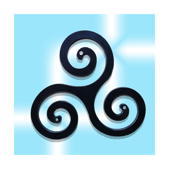 Triskel, magnifique symbole régional en fer hauteur 250 mm, 350 mm ou 500 mm 6 mm d'épaisseur