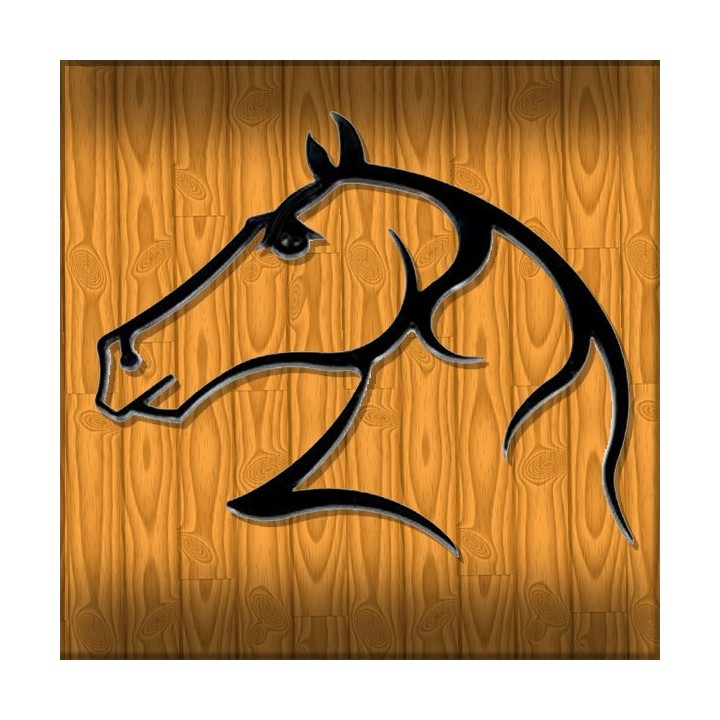 Décoration "Tête de cheval" en fer forgé découpé épaisseur 6 mm