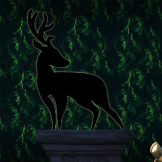 Mythologique "Biche de Cérynie" en fer forgé 500 mm x 200 mm découpée au laser