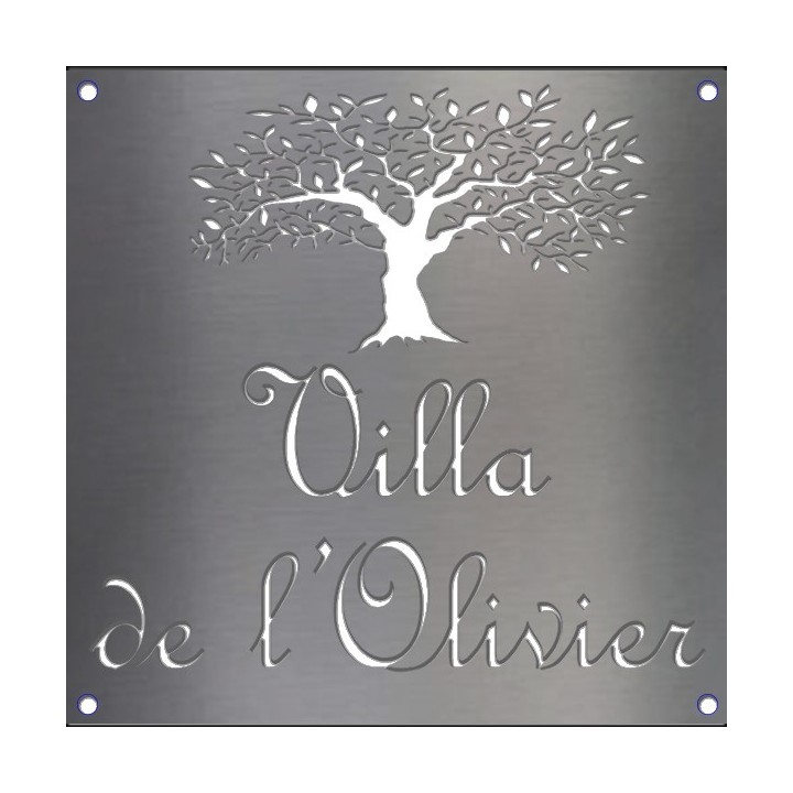 Plaque de maison, plaque de rue carrée 650 mm x 650 mm épaisseur 4 mm