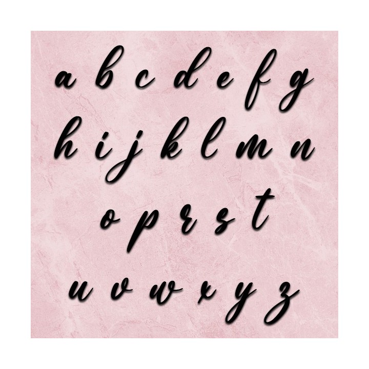 Lettres minuscules pour nom de maison en Andina 120x50 mm, Lettres hauteur 120x50mm à 170x70 mm 6 mm d'épaisseur