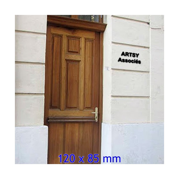 Caractère Arial pour votre nom de maison ou de commerce hauteur 120 x 85 mm 6 mm d'épaisseur