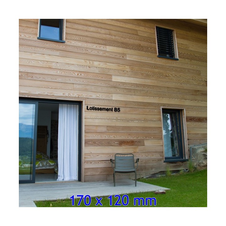 Caractère Arial pour votre nom de maison ou de commerce hauteur 170 x 120 mm 6 mm d'épaisseur