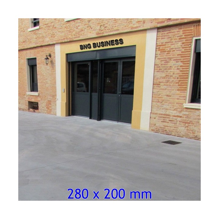 Caractère Arial pour votre nom de maison ou de commerce hauteur 280 x 200 mm 6 mm d'épaisseur