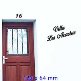 Caractères Birds of Paradise pour nom de maison en 120 x 64 mm