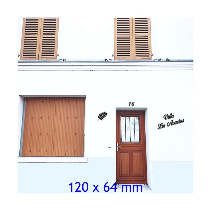 Caractères Birds of Paradise pour nom de maison en 120 x 64 mm