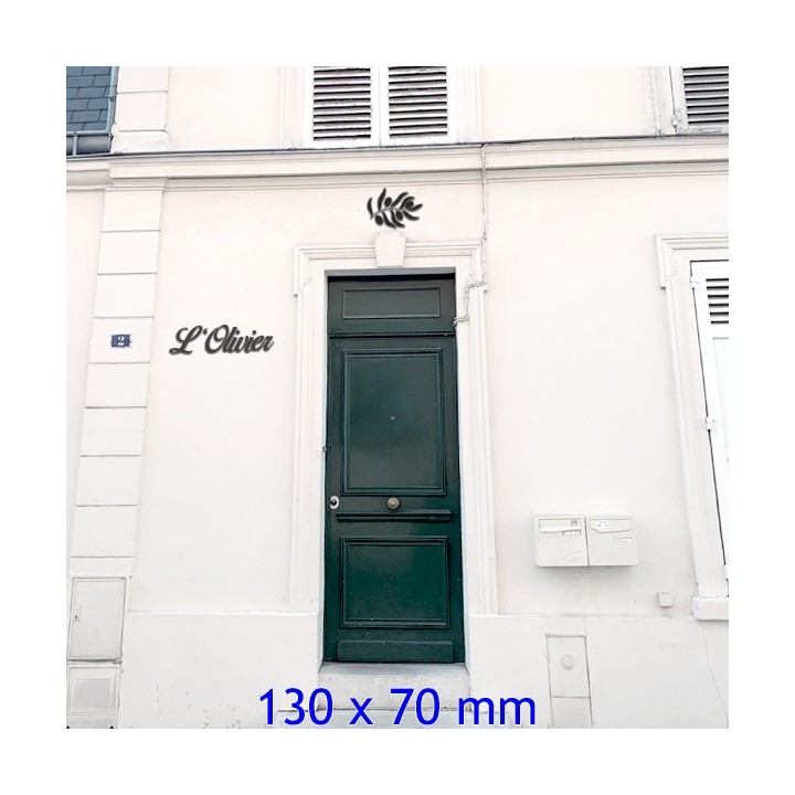 Caractères Birds of Paradise pour nom de maison en 130 x 70 mm