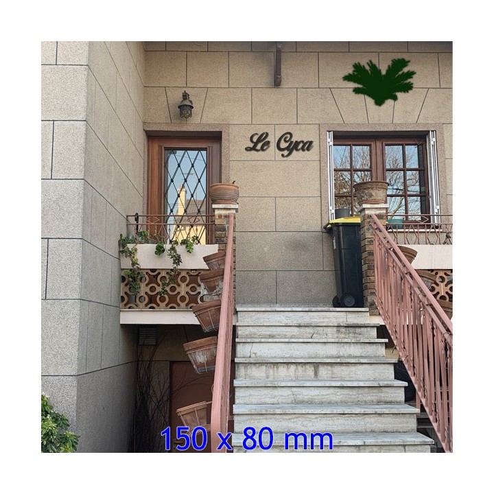 Caractères Birds of Paradise pour nom de maison en 150 x 80 mm