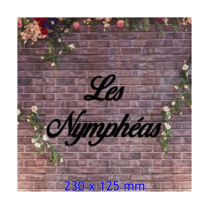 Caractères Birds of Paradise pour nom de maison en 230 x 125 mm