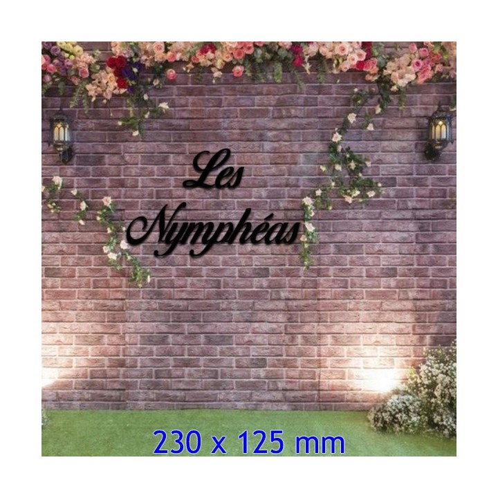 Caractères Birds of Paradise pour nom de maison en 230 x 125 mm