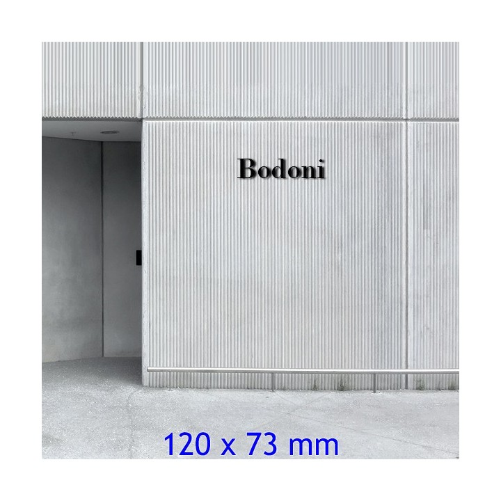 Caractères Bodoni de 120 x 73 mm 6 mm d'épaisseur