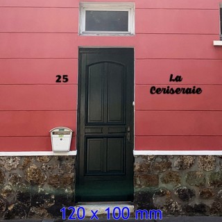 Caractère Caprica en acier découpé au laser hauteur 120 à 150 mm 6 mm d'épaisseur