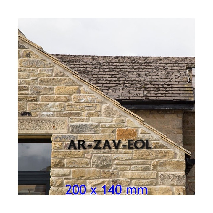 Caractères Celtic avec lettres hauteur 200 x 140 mm 6 mm d'épaisseur