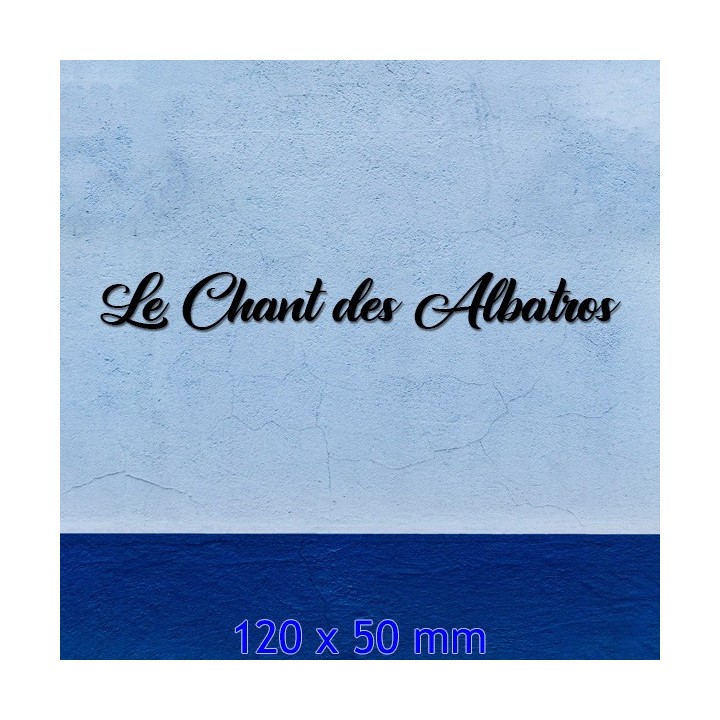 Caractères Le Chant des Albatros. Lettres hauteur 120 x 50 mm épaisseur 6mm