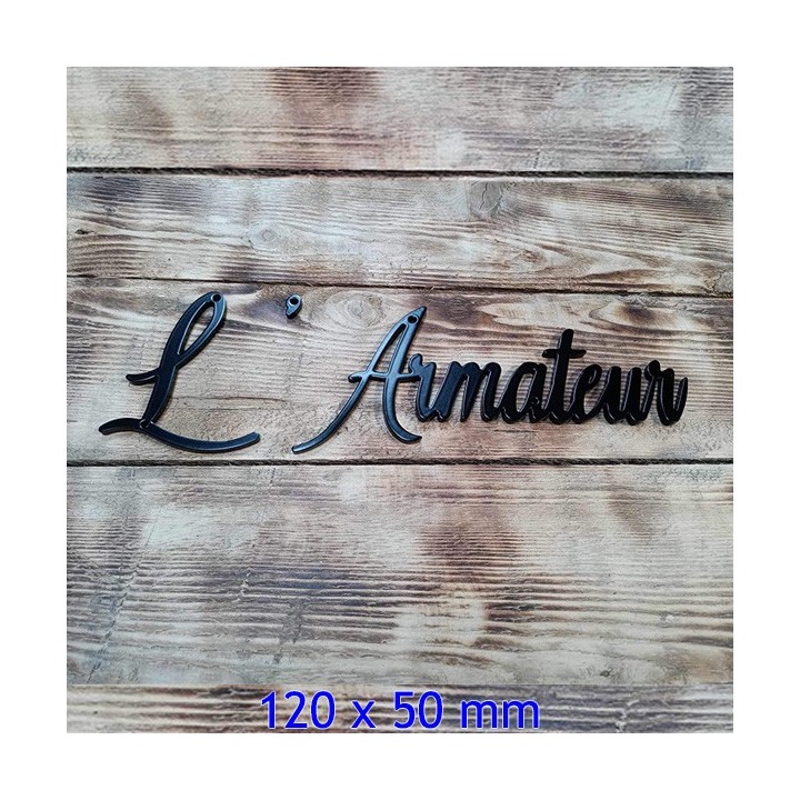 Caractères Château des Oliviers. Lettres hauteur 120 x 50 mm 6 mm d'épaisseur