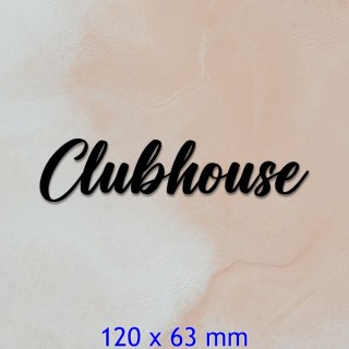 Caractères Clubhouse de 120 x 63 mm pour votre nom de maison. 6 mm d'épaisseur