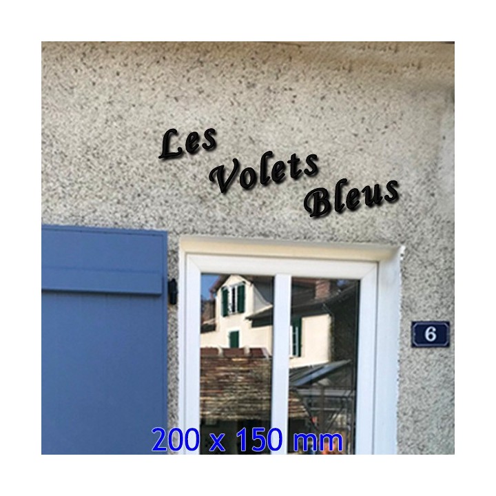 Caractères Corsiva hauteur 200 x 150 mm 6 mm d'épaisseur