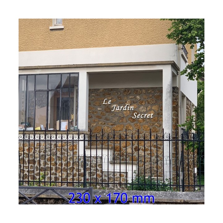 Caractères Corsiva hauteur 230 x 170 mm 6 mm d'épaisseur