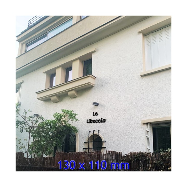 Caractère Dunley pour votre nom de maison hauteur 130 x 110 mm 6 mm d'épaisseur