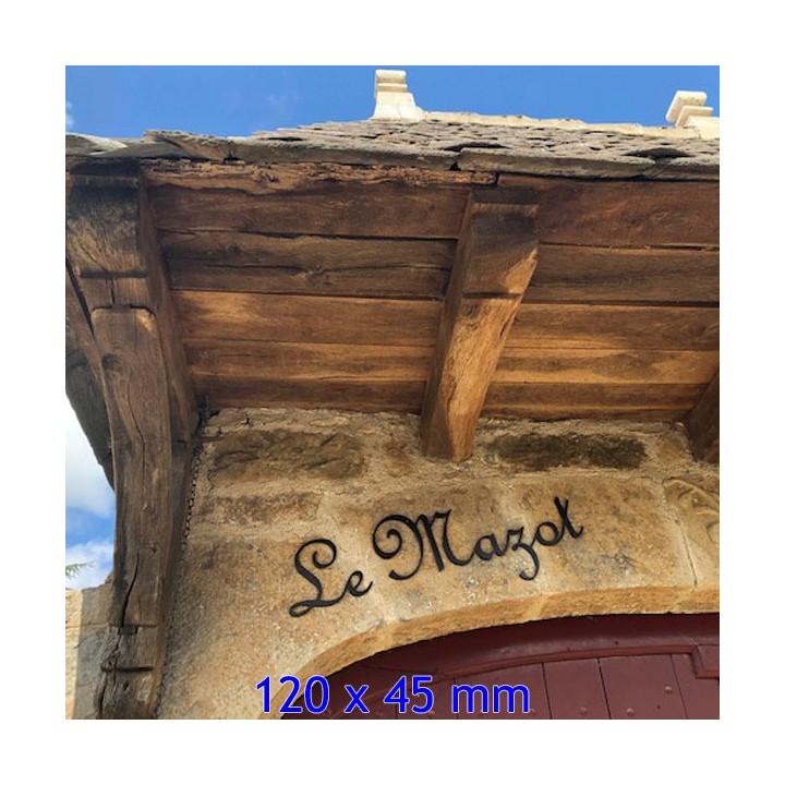 Caractères French Script en 120 x 45 mm 6 mm d'épaisseur