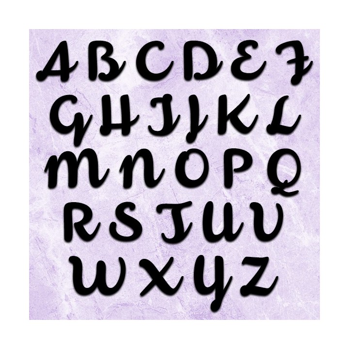 Caractères majuscules Armonioso. Lettres de 120 mm à 150 mm 6 mm d'épaisseur