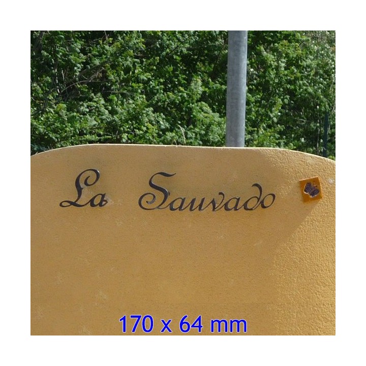 Caractères French Script en 170 x 64 mm 6 mm d'épaisseur